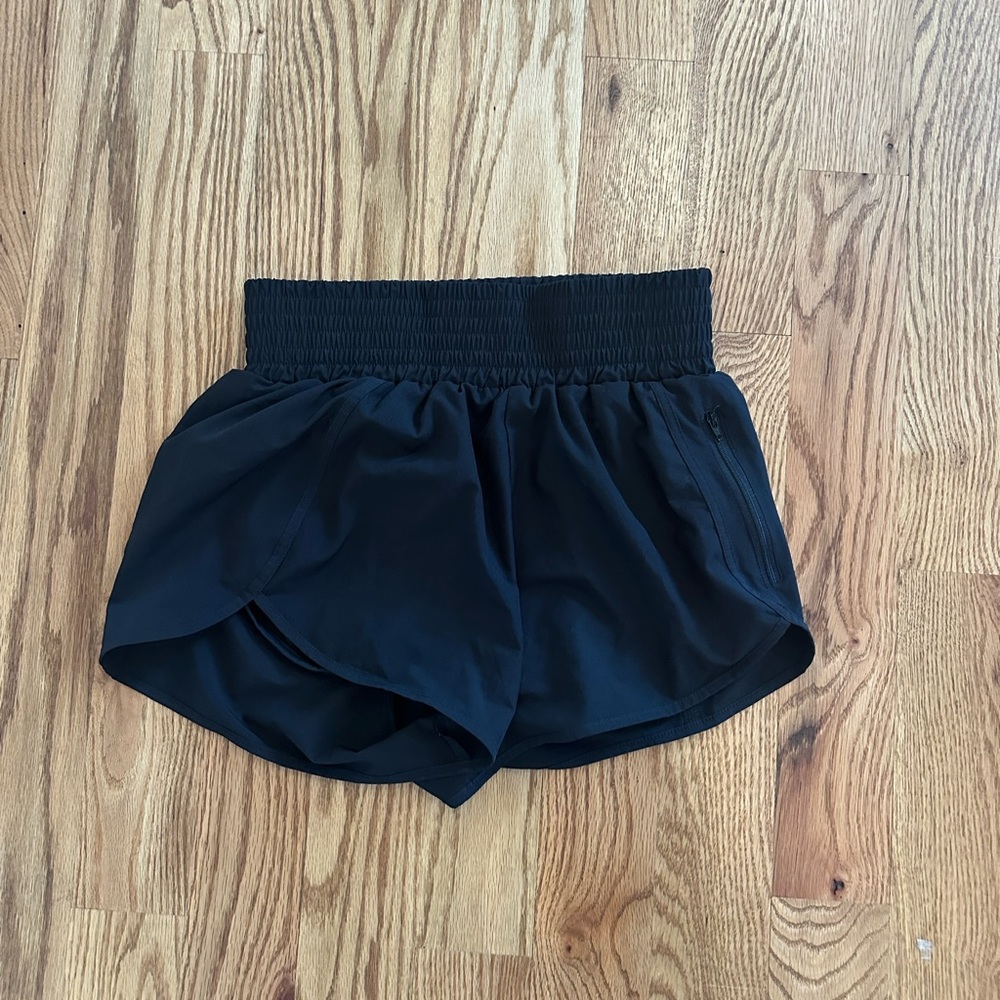 Black running shorts